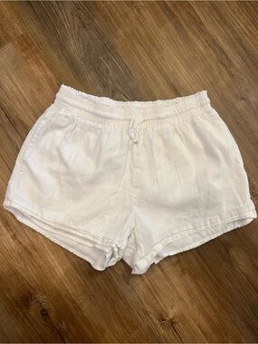 abercrombie kids White Elastic Waist Pull-On Shorts
